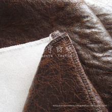 Synthetic Leather Bronzed Fabric with Thick Bonded Back